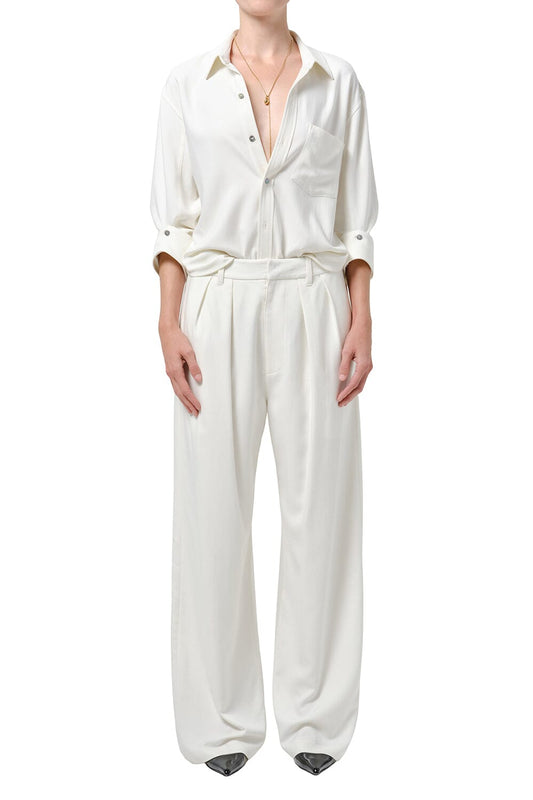 Ines Trouser In Winter White-Bottoms-Uniquities