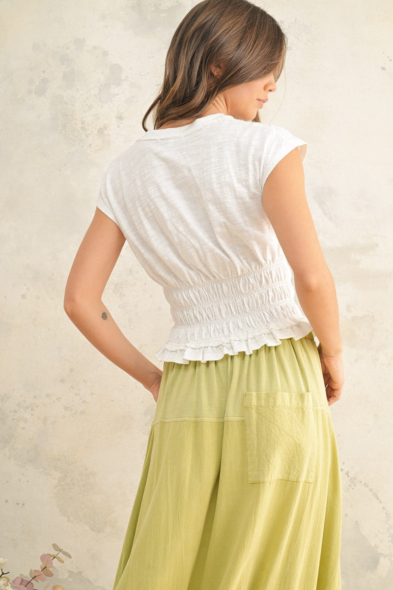 Alyssa Ruched Top-Tops/Blouses-Uniquities