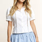 Meredith Button Down Blouse-Tops/Blouses-Uniquities