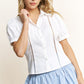 Meredith Button Down Blouse-Tops/Blouses-Uniquities