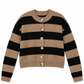 Nina Cashmere Striped Cardigan