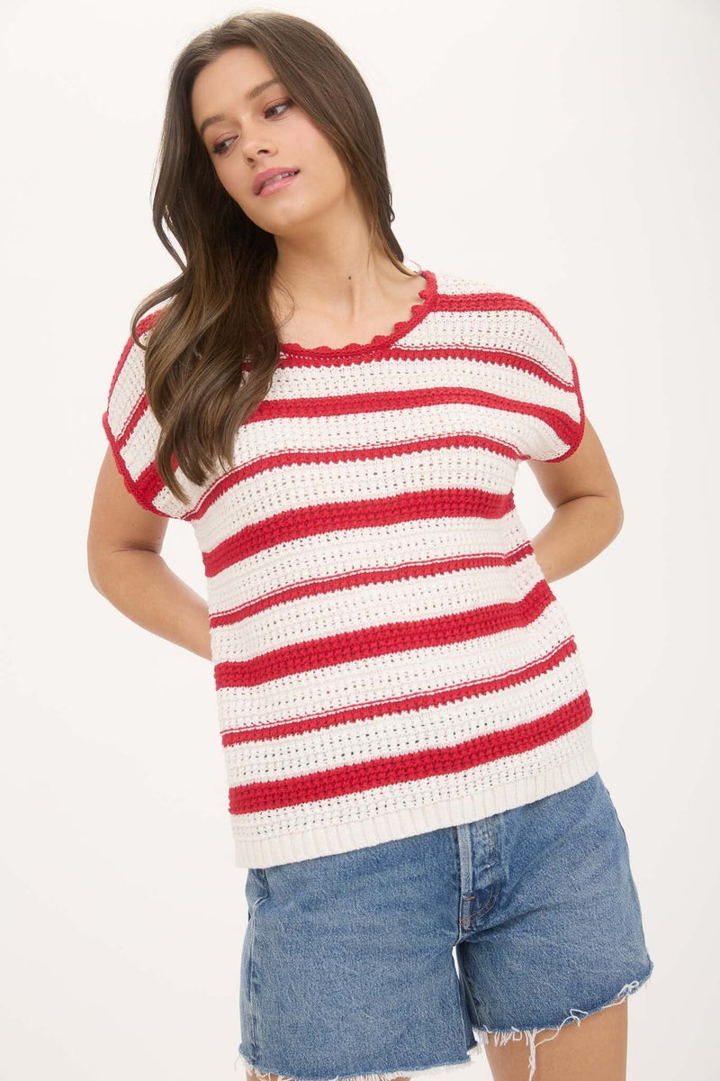 Ellie Crochet Top-Sweaters-Uniquities