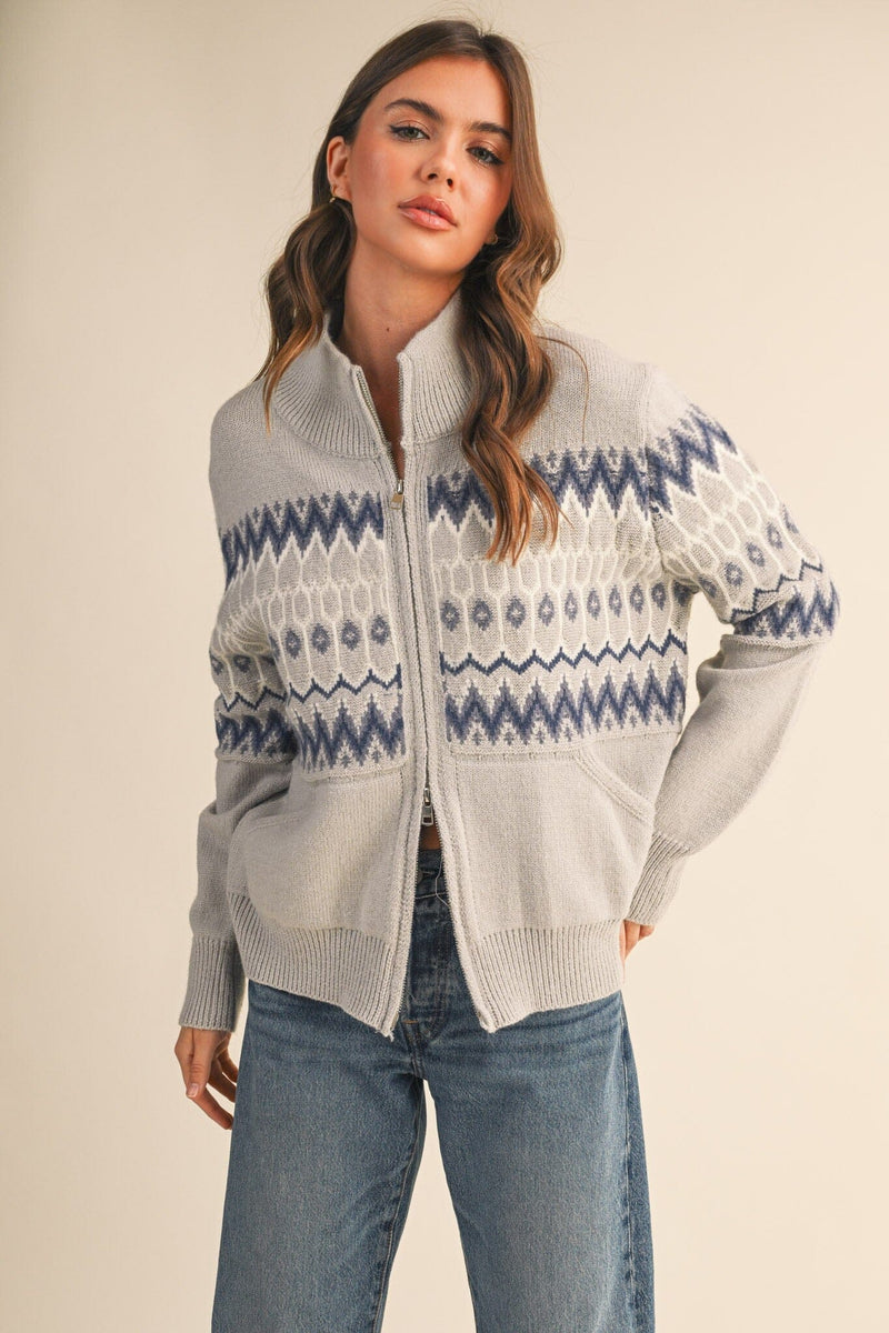 Aspen Zip Sweater-Sweaters-Uniquities