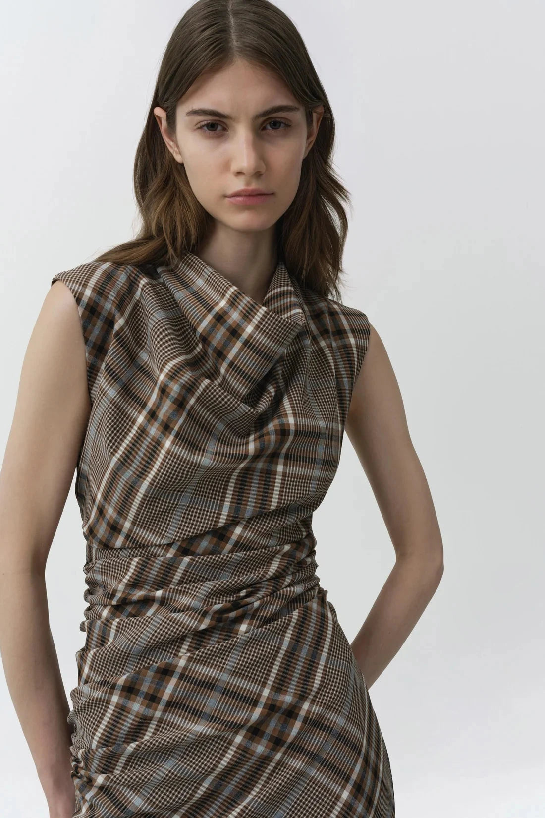 Burke Sleeveless Draped Midi Dress Dresses Simkhai 