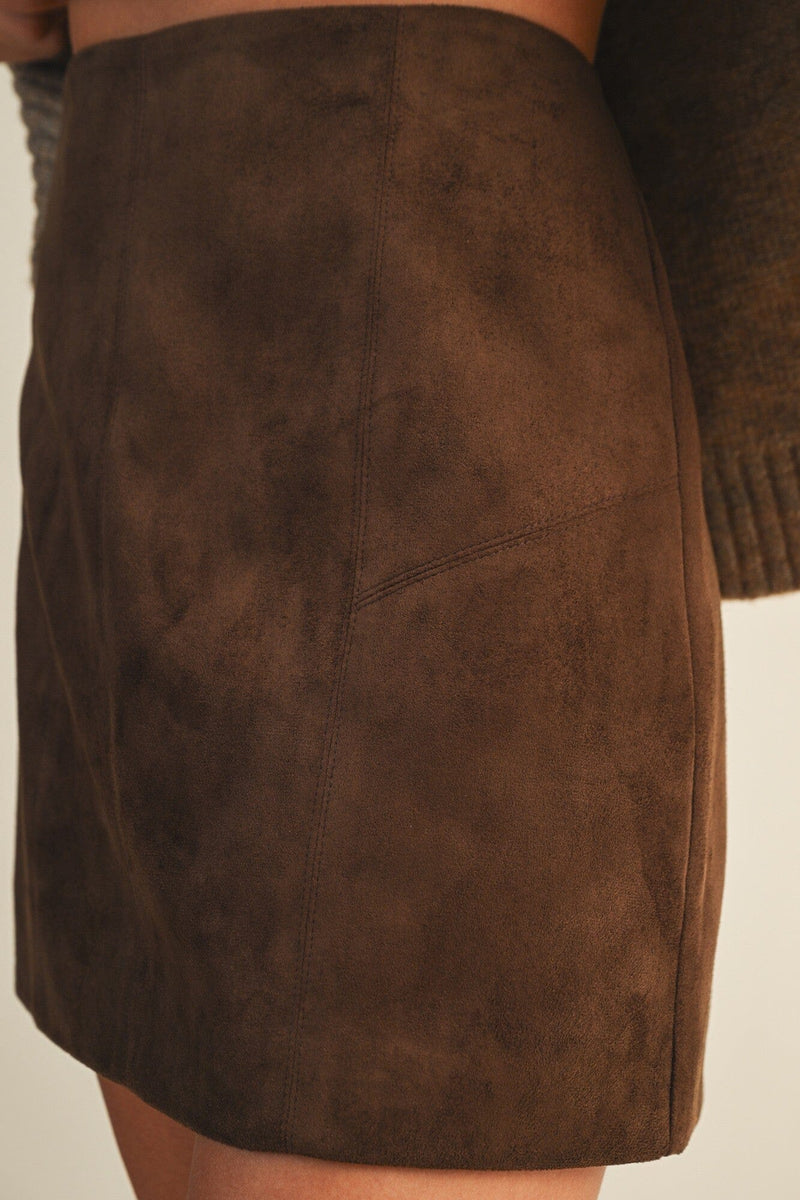 Amber Suede Skirt-Bottoms-Uniquities