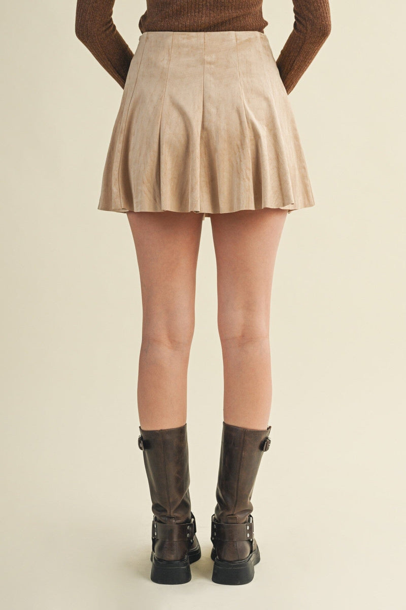 Ella Suede Skort-Bottoms-Uniquities