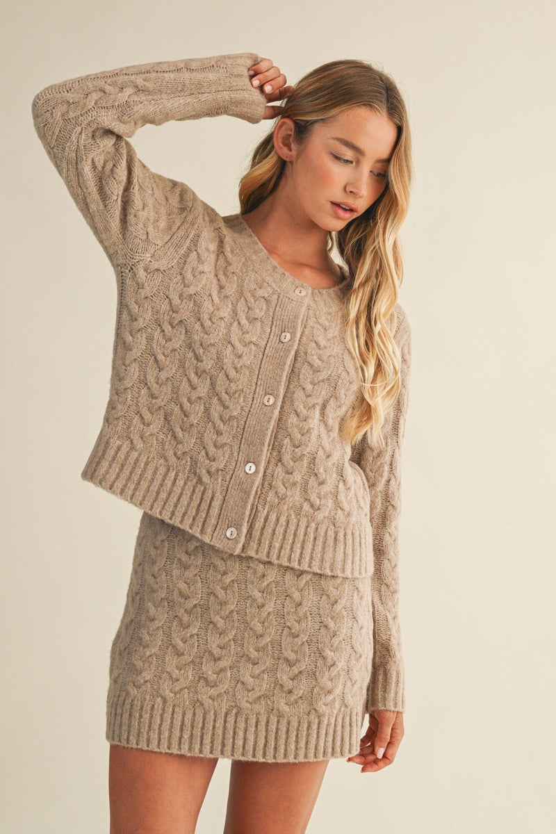 Ivy Cable Cardigan-Sweaters-Uniquities