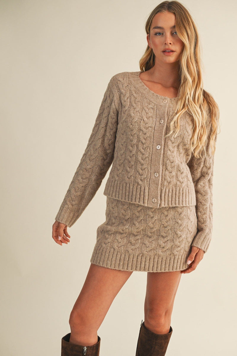 Ivy Cable Cardigan-Sweaters-Uniquities