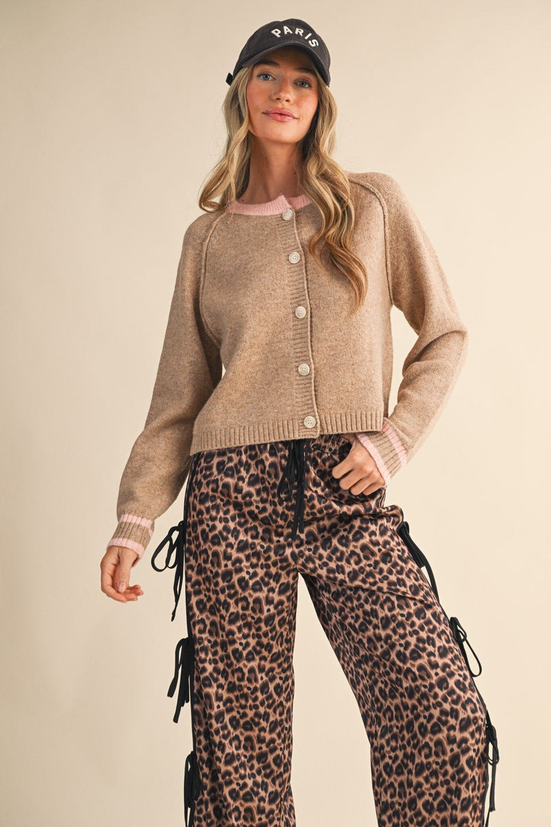 Annalise Two Tone Cardigan-Sweaters-Uniquities
