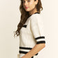 Elle Contrast Knit Top-Sweaters-Uniquities