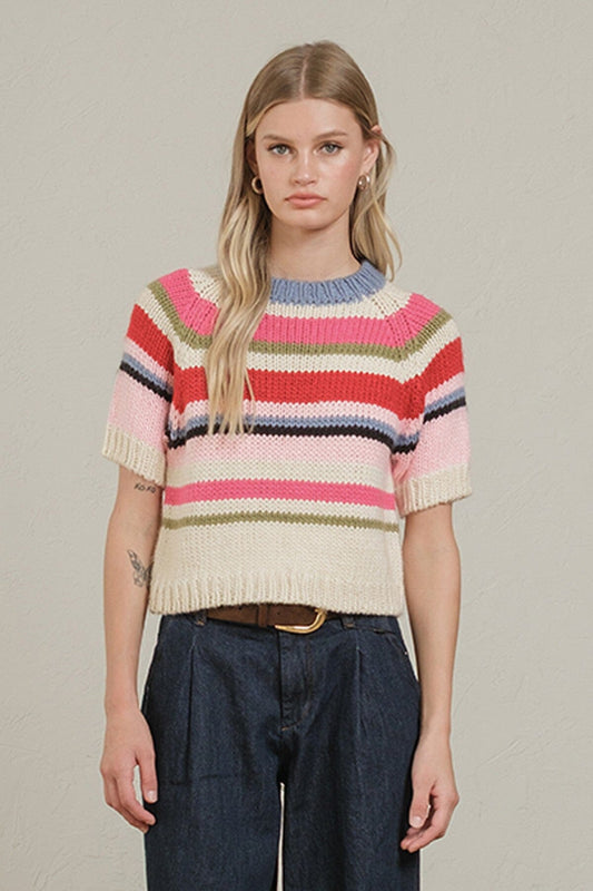 Maeve Short Sleeve Sweater-Sweaters-Uniquities