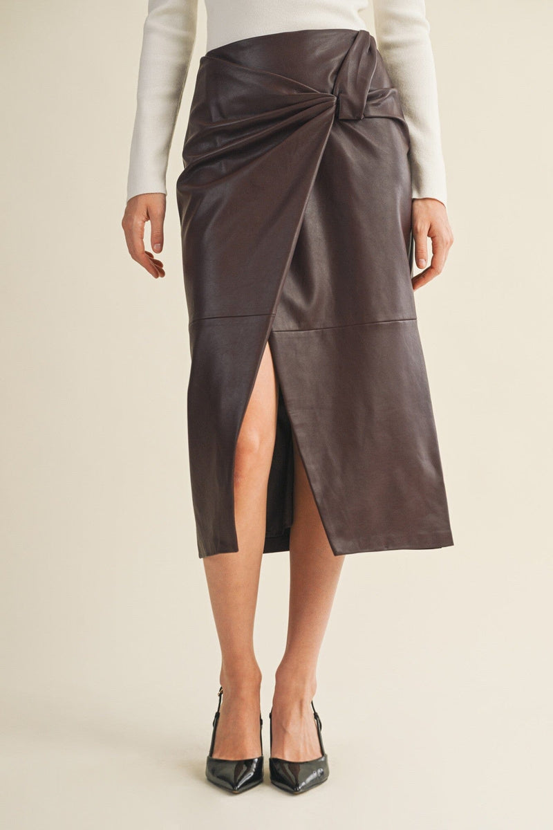 Addison Knot Wrap Skirt-Bottoms-Uniquities