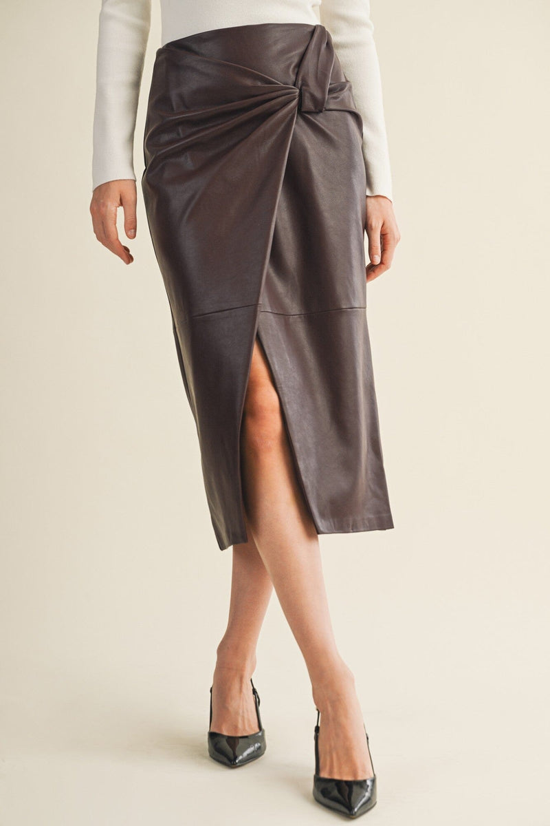 Addison Knot Wrap Skirt-Bottoms-Uniquities