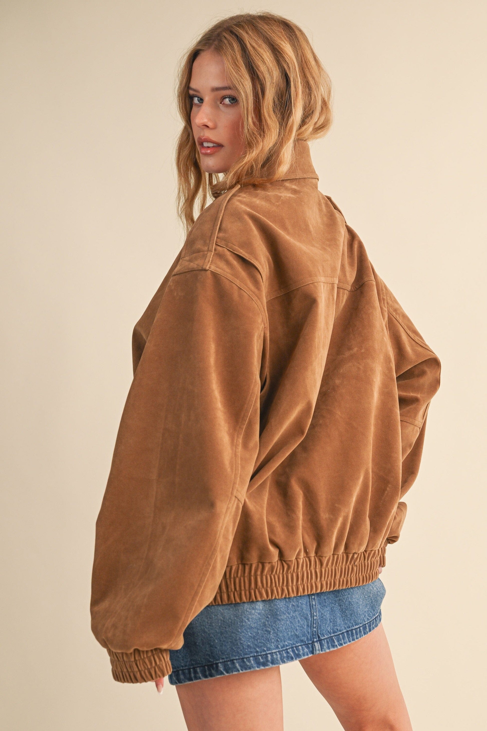 Jaelyn Suede Jacket-Jackets-Uniquities