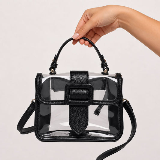 Toni Clear Flapover Bag-Accessories-Uniquities