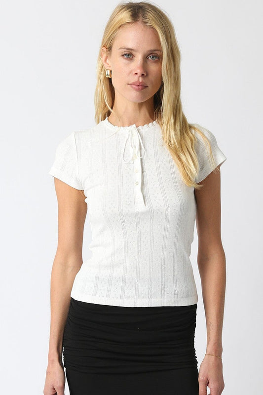 Nadine Tie Top-Tops/Blouses-Uniquities