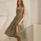 Morgan Smocked Midi Dress-Dresses-Uniquities