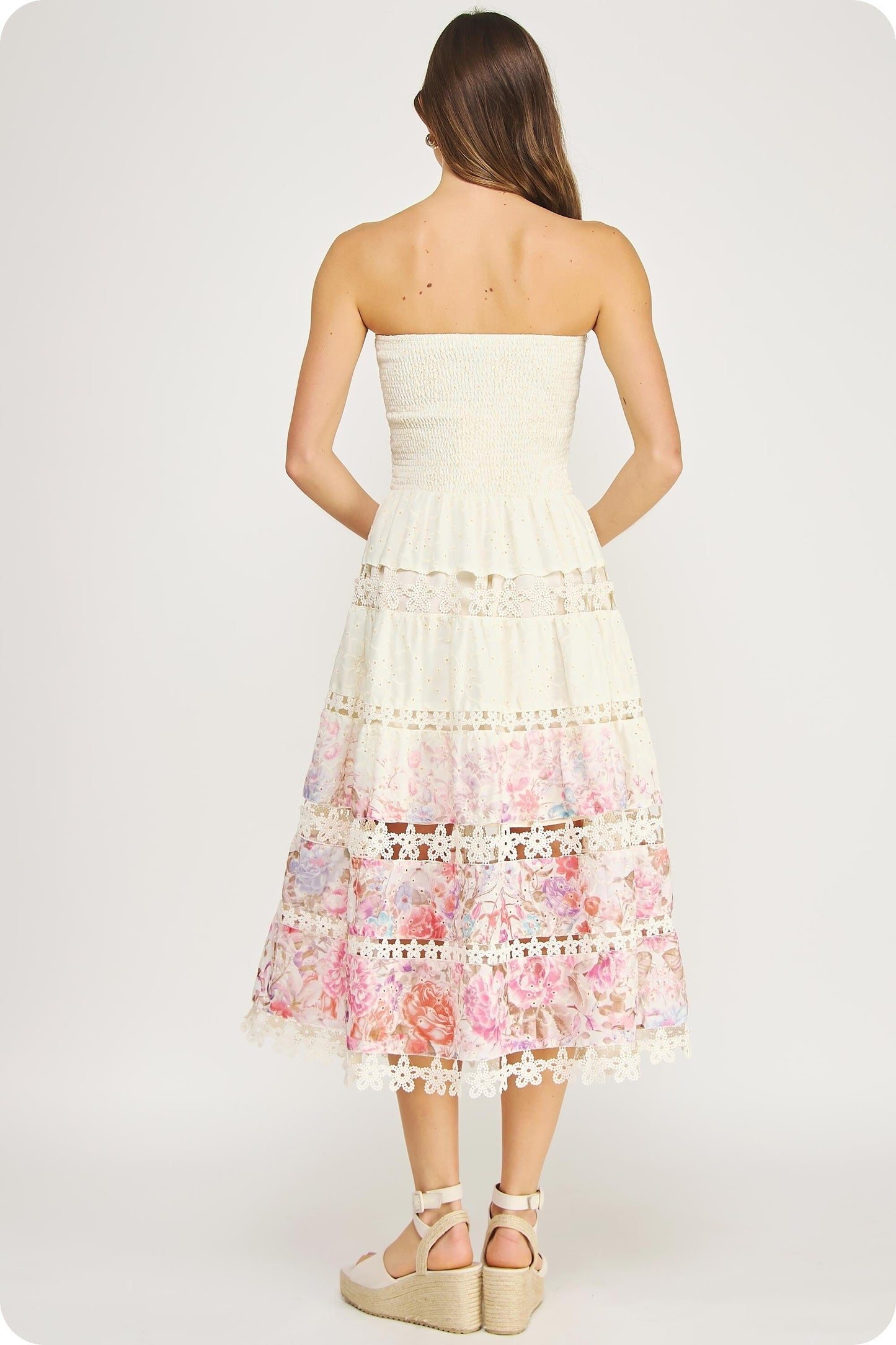 Lilian Midi Dress L / BEIGE