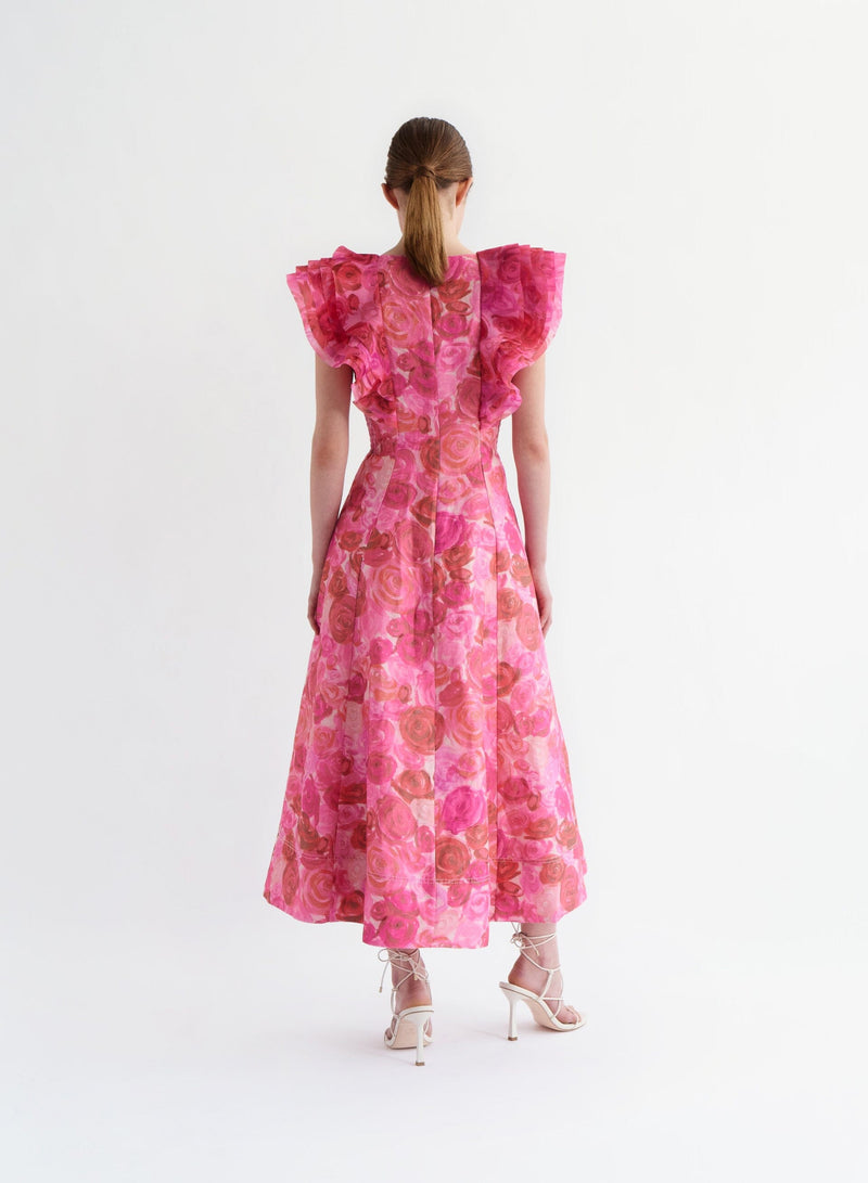 Enchanted Plunge Midi Dress-Dresses-Uniquities