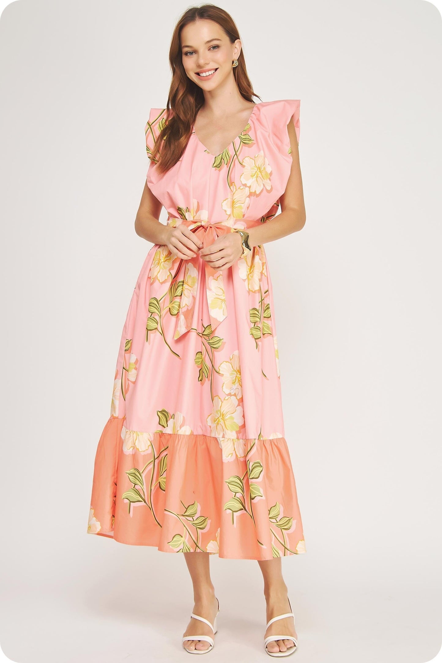 Brielle Tiered Dress S / PINK Brielle Tiered Dress S / PINK