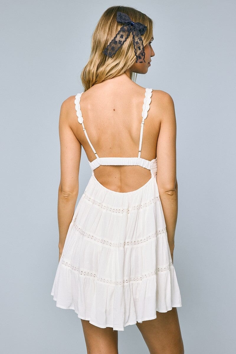 Crochet Top Mini Dress-Dresses-Uniquities