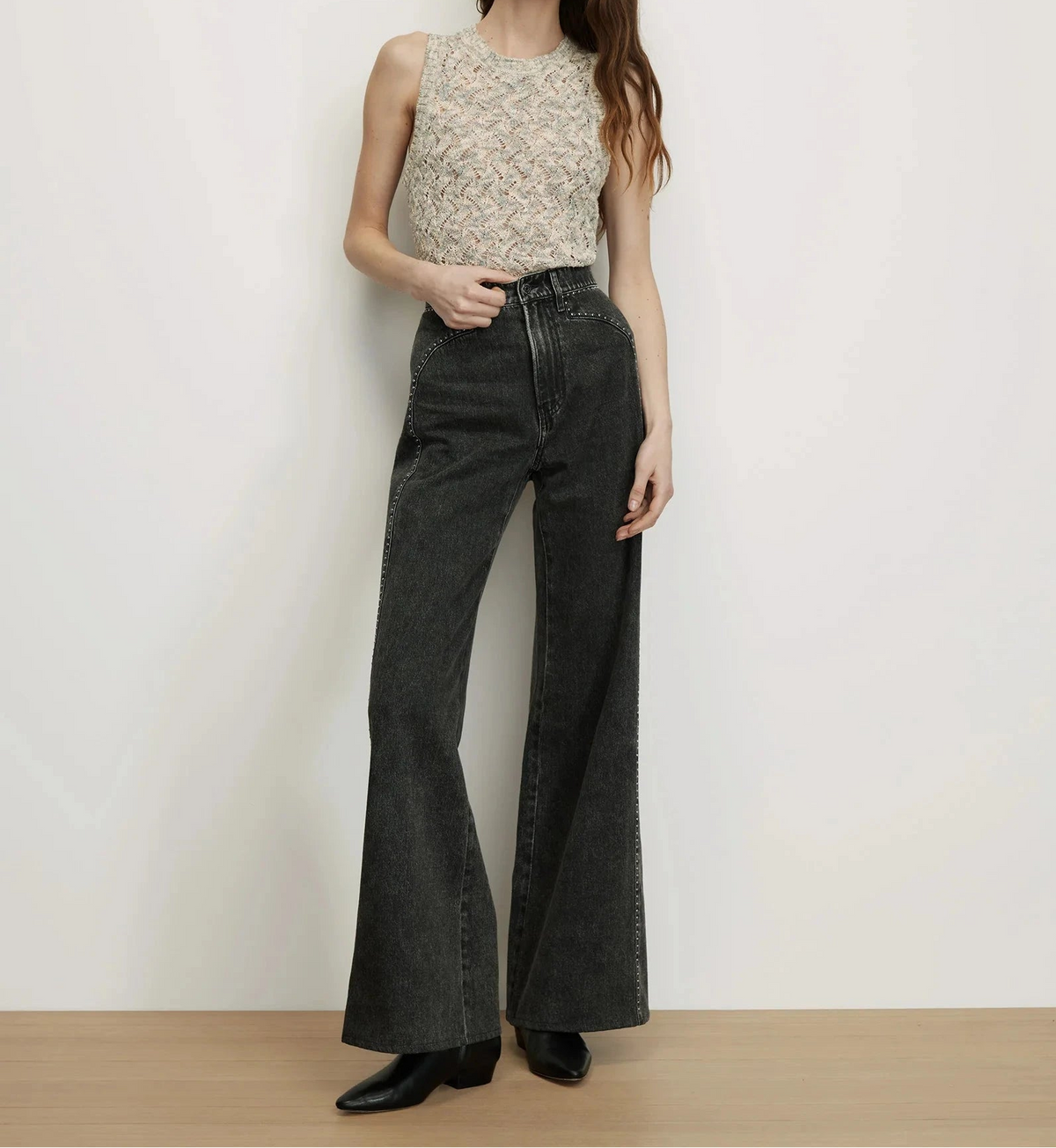 Cropped Jerrel Knit Tank-Tops/Blouses-Uniquities