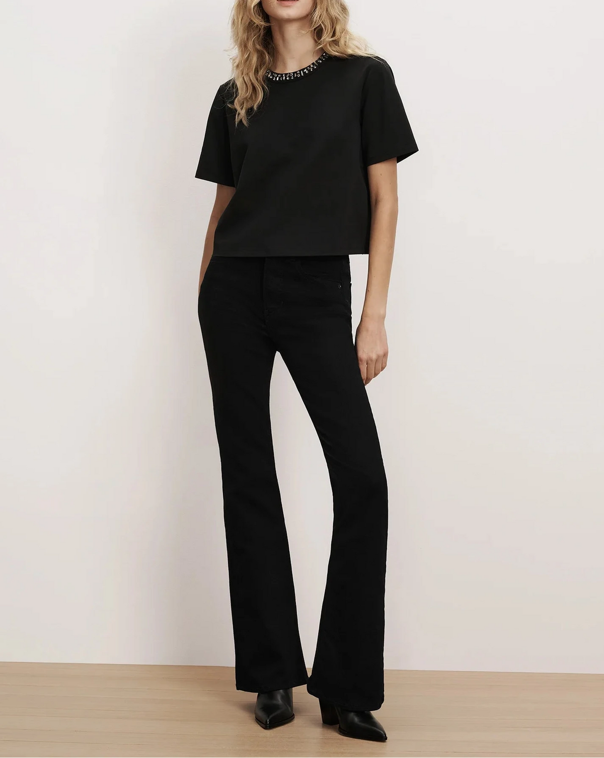 Sebastian Jewel Neck Tee-Tops/Blouses-Uniquities