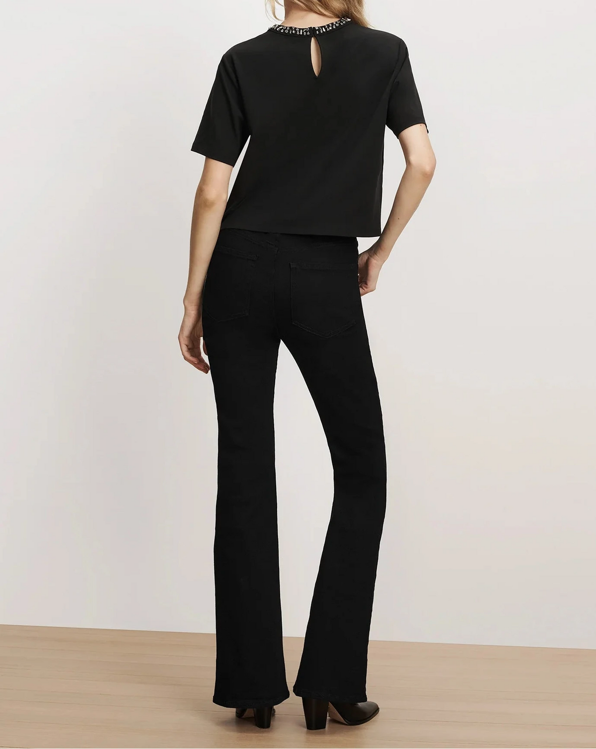 Sebastian Jewel Neck Tee-Tops/Blouses-Uniquities