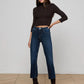 Kendra High Rise Crop Flare Jeans-Denim-Uniquities