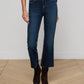 Kendra High Rise Crop Flare Jeans-Denim-Uniquities