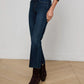 Kendra High Rise Crop Flare Jeans-Denim-Uniquities