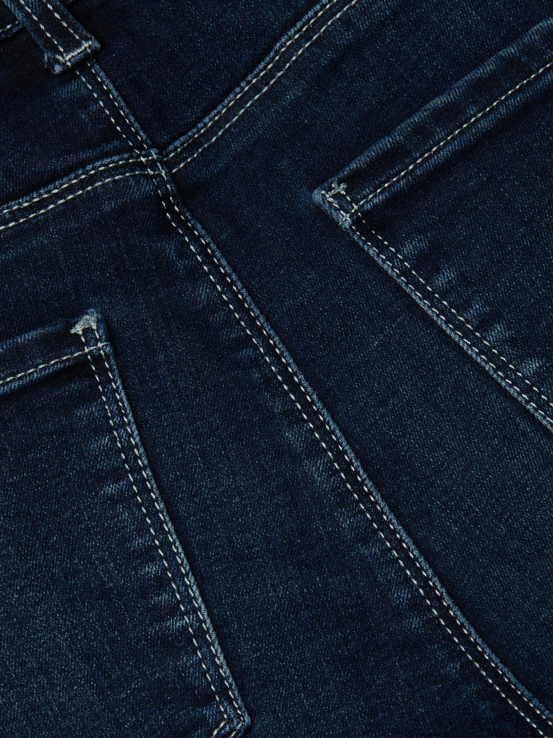 Kendra High Rise Crop Flare-Denim-Uniquities