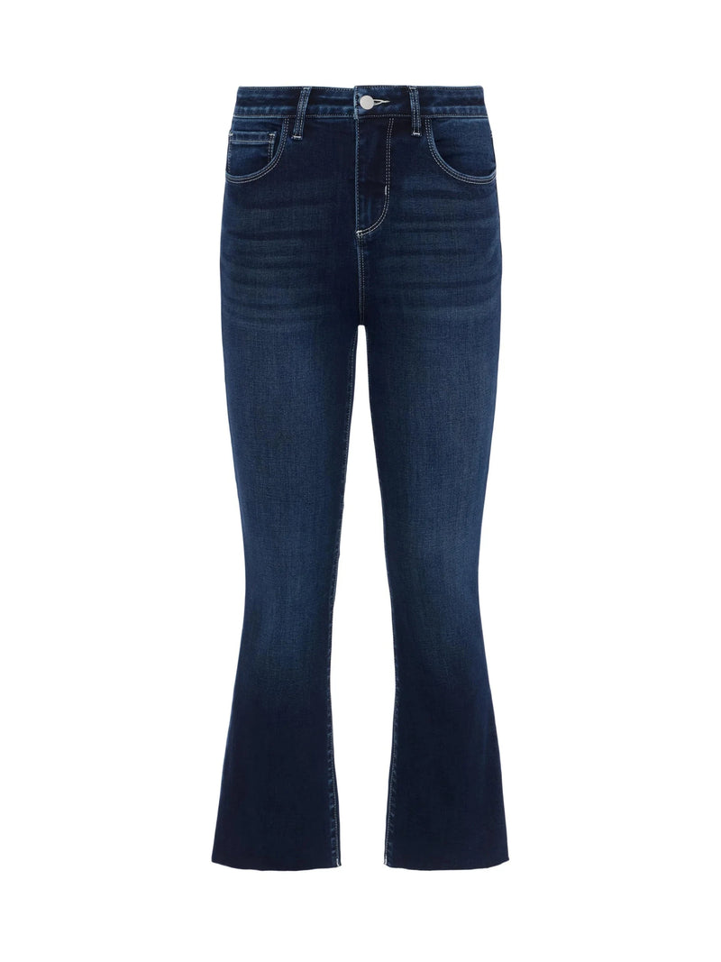 Kendra High Rise Crop Flare-Denim-Uniquities