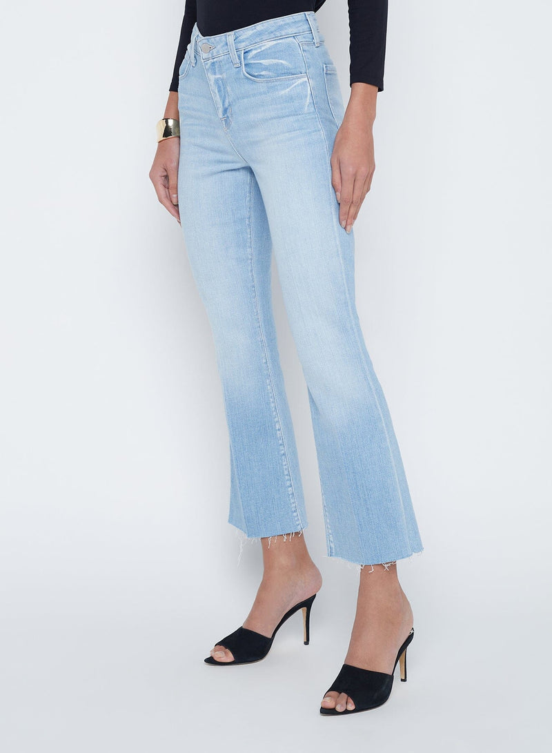 Kendra High Rise Crop Flare Jeans in Olympia-Denim-Uniquities