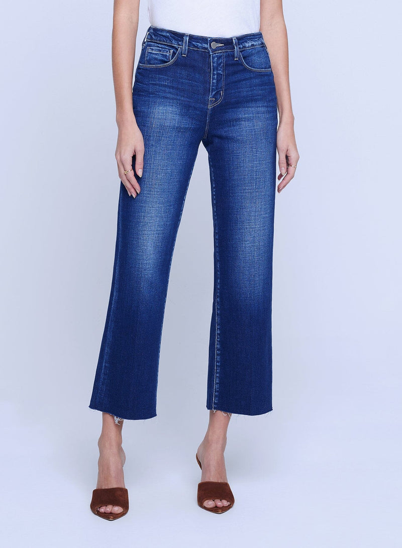 Wanda High Rise Crop Wide Leg Jeans-Denim-Uniquities