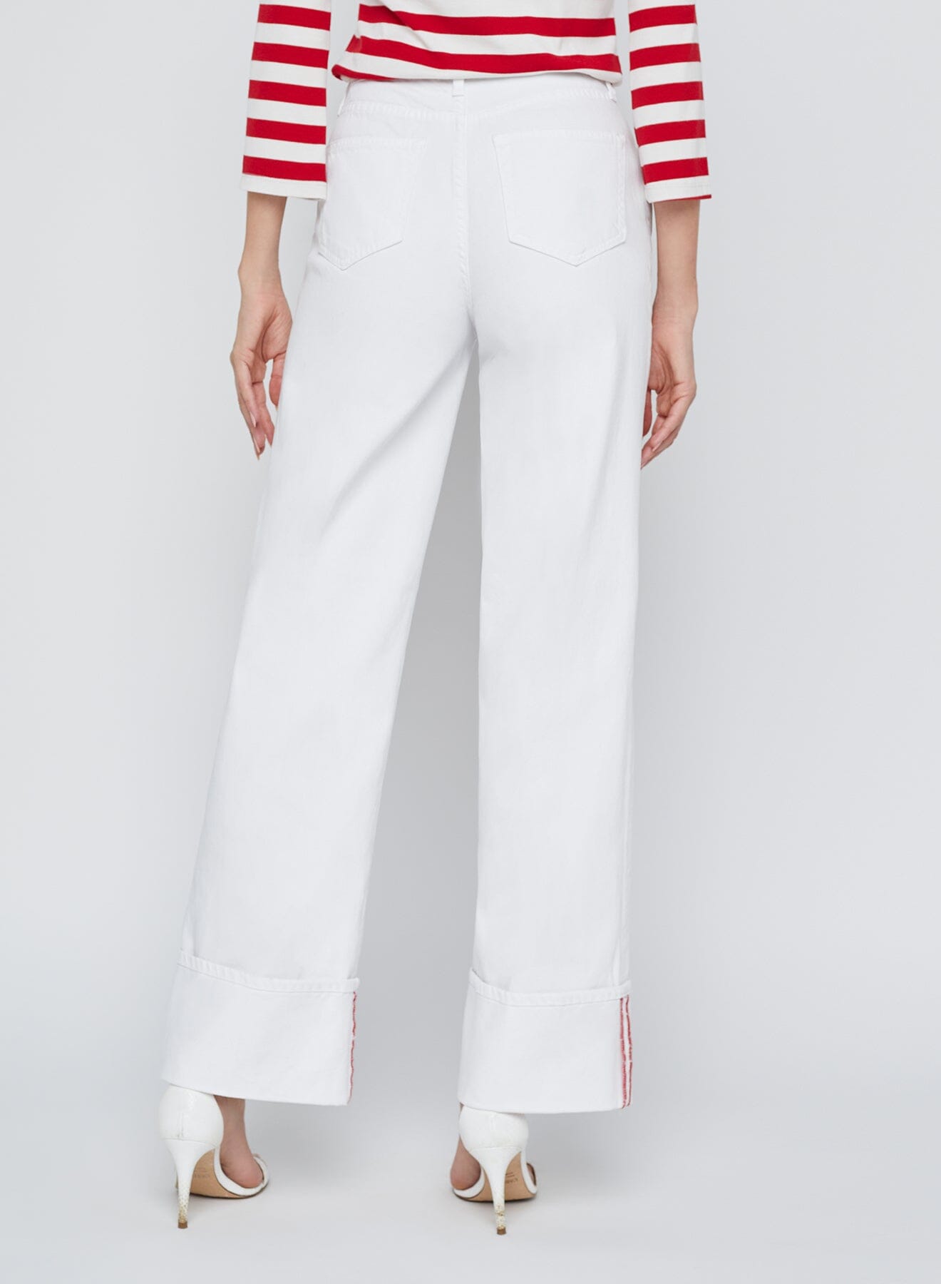 Miley Ultra High Rise Wide Leg Cuff Jeans-Denim-Uniquities