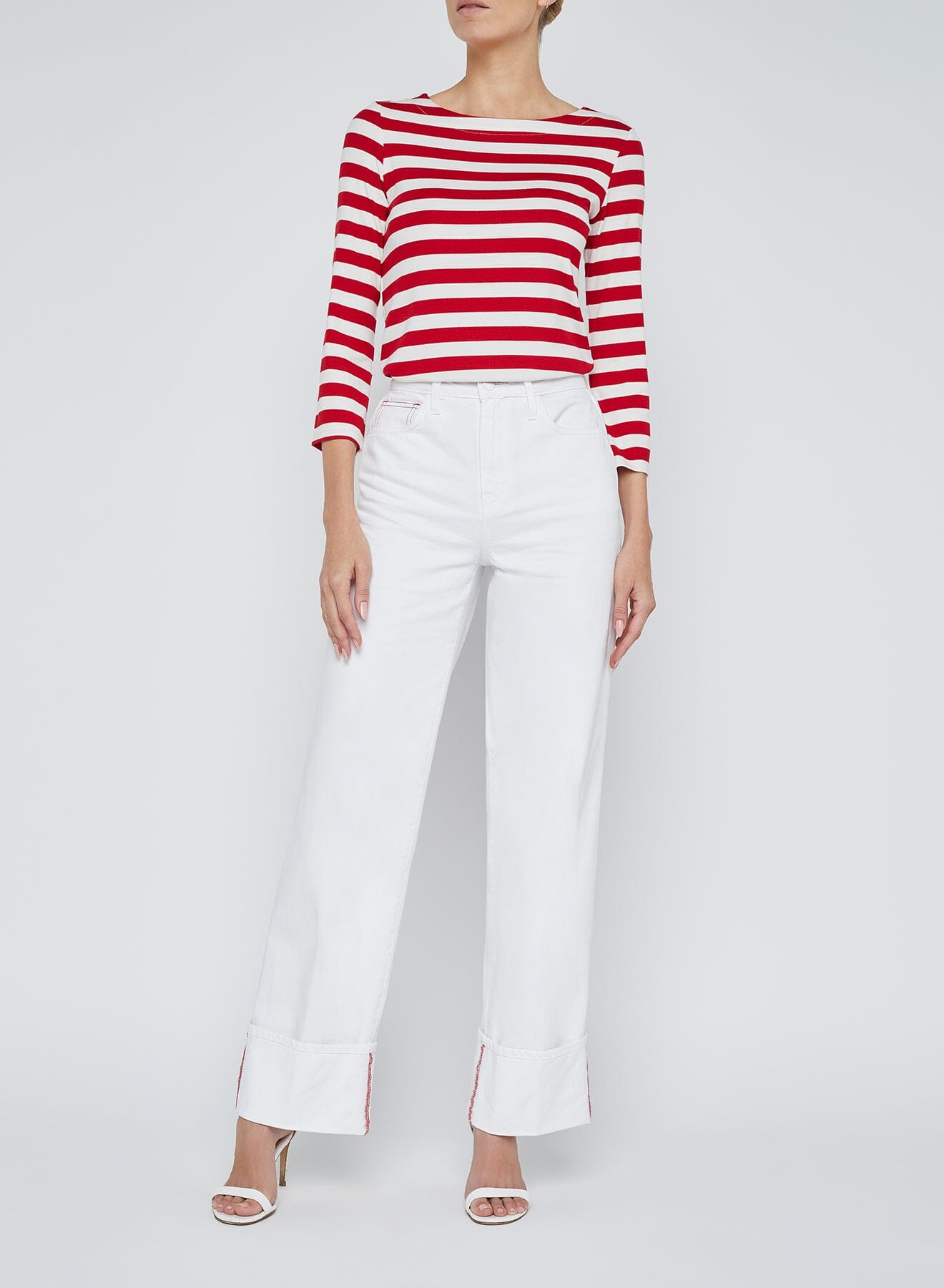 Miley Ultra High Rise Wide Leg Cuff Jeans-Denim-Uniquities