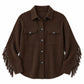 Stella Fringe Boyfriend Shirt-Tops/Blouses-Uniquities