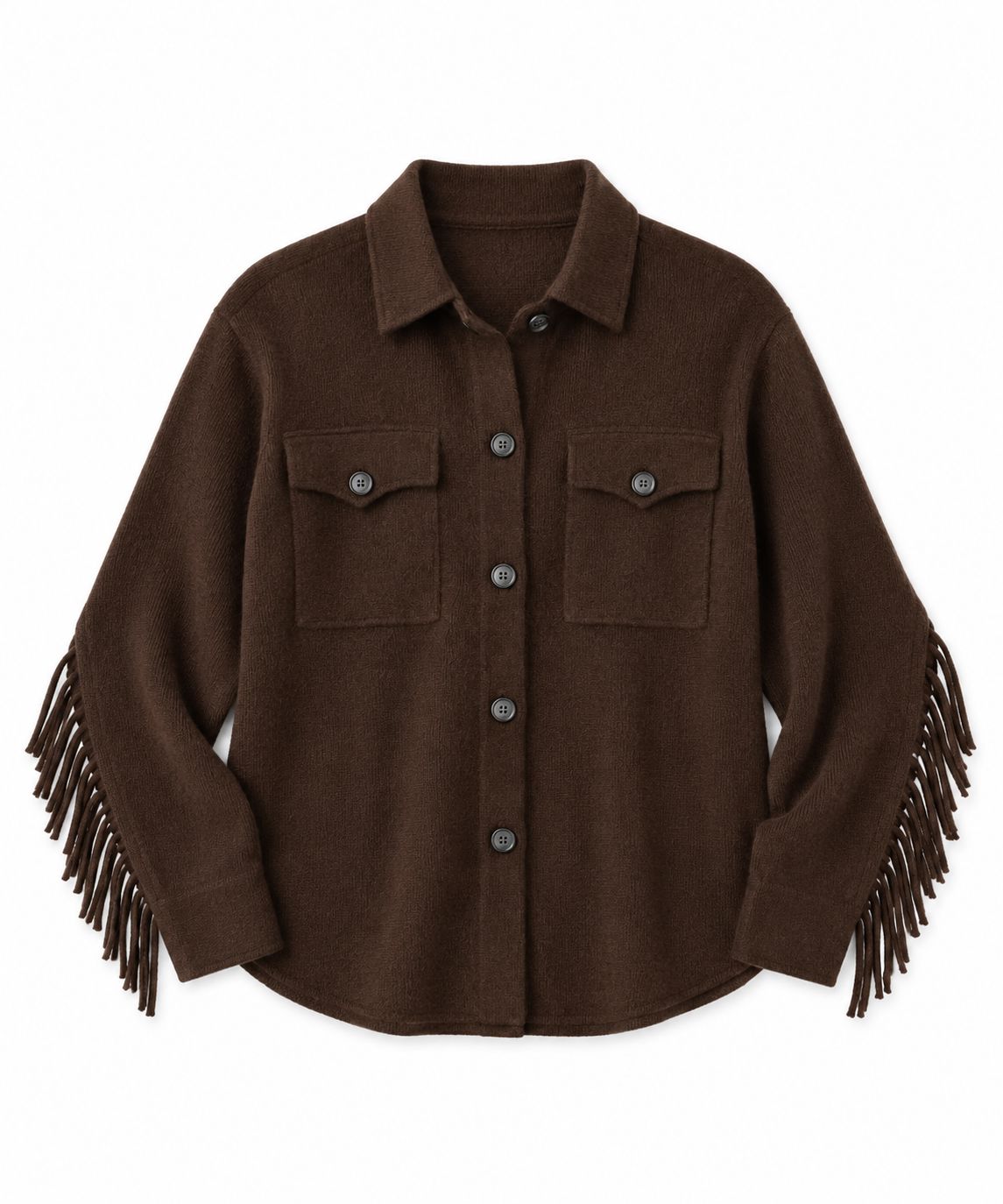 Stella Fringe Boyfriend Shirt-Tops/Blouses-Uniquities