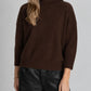 Rowan 3/4 Sleeve Mock Sweater-Sweaters-Uniquities