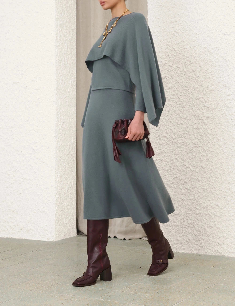 Valiant Wool Midi Skirt