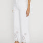 Eyelet Wide Flare-Denim-Uniquities