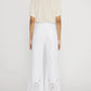 Eyelet Wide Flare-Denim-Uniquities