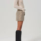 Ramona Mini Skirt in Natural Cheetah-Denim-Uniquities