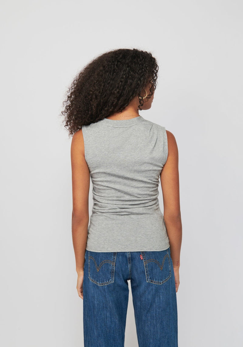 Paz Draped Muscle Tee-Tops/Blouses-Uniquities