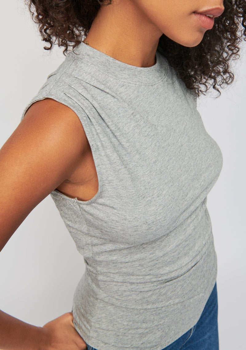 Paz Draped Muscle Tee-Tops/Blouses-Uniquities