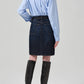 Etta Pencil Skirt-Denim-Uniquities