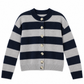 Nina Cashmere Striped Cardigan