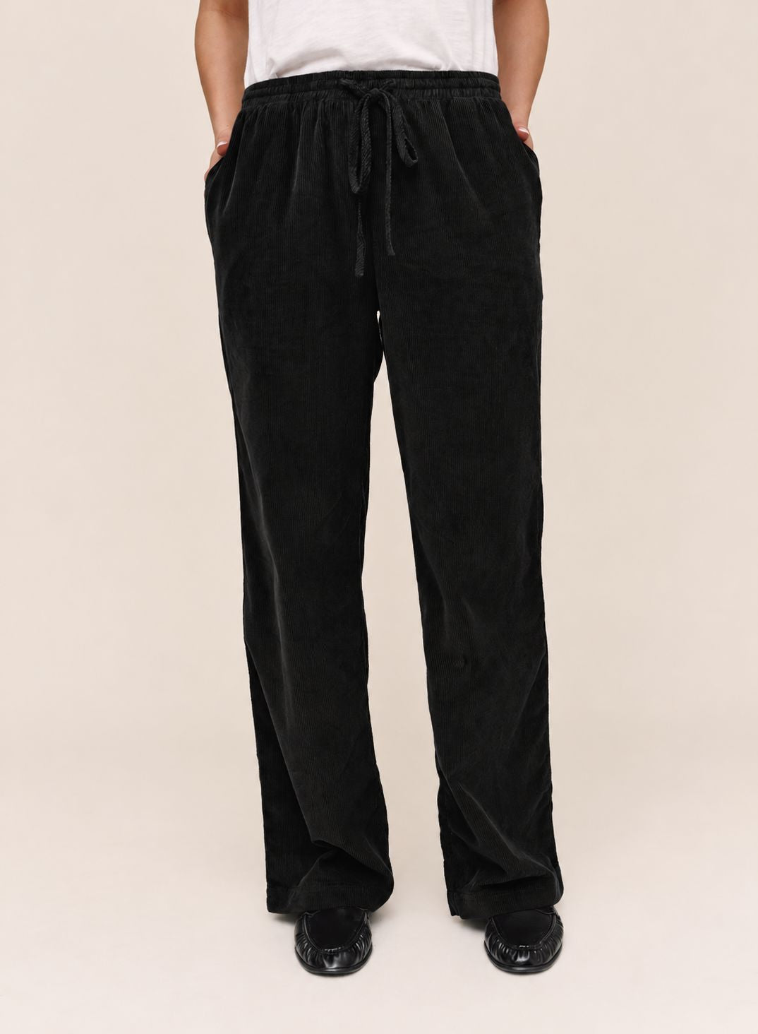 Corduroy Drawstring Pant-Bottoms-Uniquities