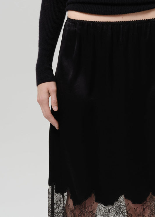 Lace Trimmed Skirt-Bottoms-Uniquities